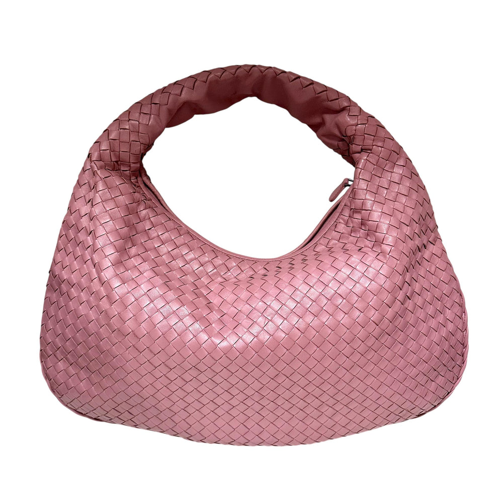 Bottega Veneta Pink Intrecciato Leather Hobo Handbag