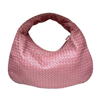 Bottega Veneta Pink Intrecciato Leather Hobo Handbag