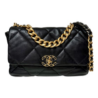 Chanel Black Quilted Large 19 Flap Bag