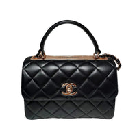 Chanel Black Trendy CC Flap Bag with Rose Gold Hardware
