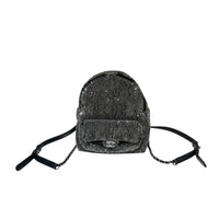 Chanel Grey Sequin Waterfall Mini Backpack
