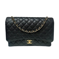 Chanel Black Caviar Classic Maxi Double Flap Bag