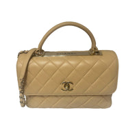 Chanel Medium Beige Trendy CC Leather Shoulder Bag