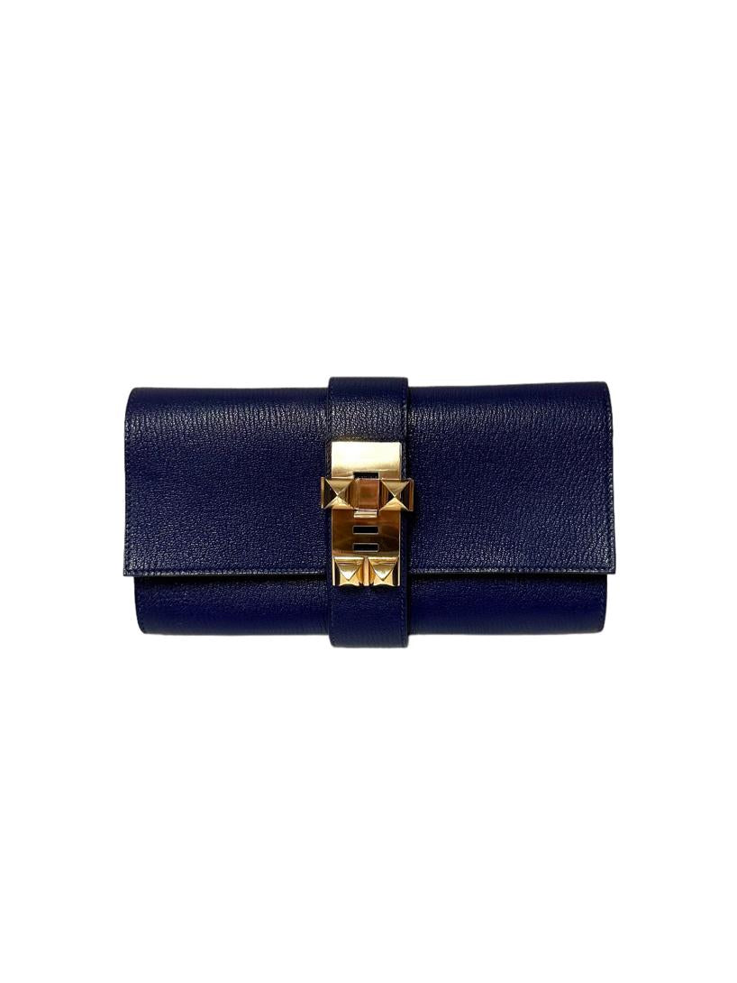 Hermes Bleu Encre Medor 23 Clutch (2019)