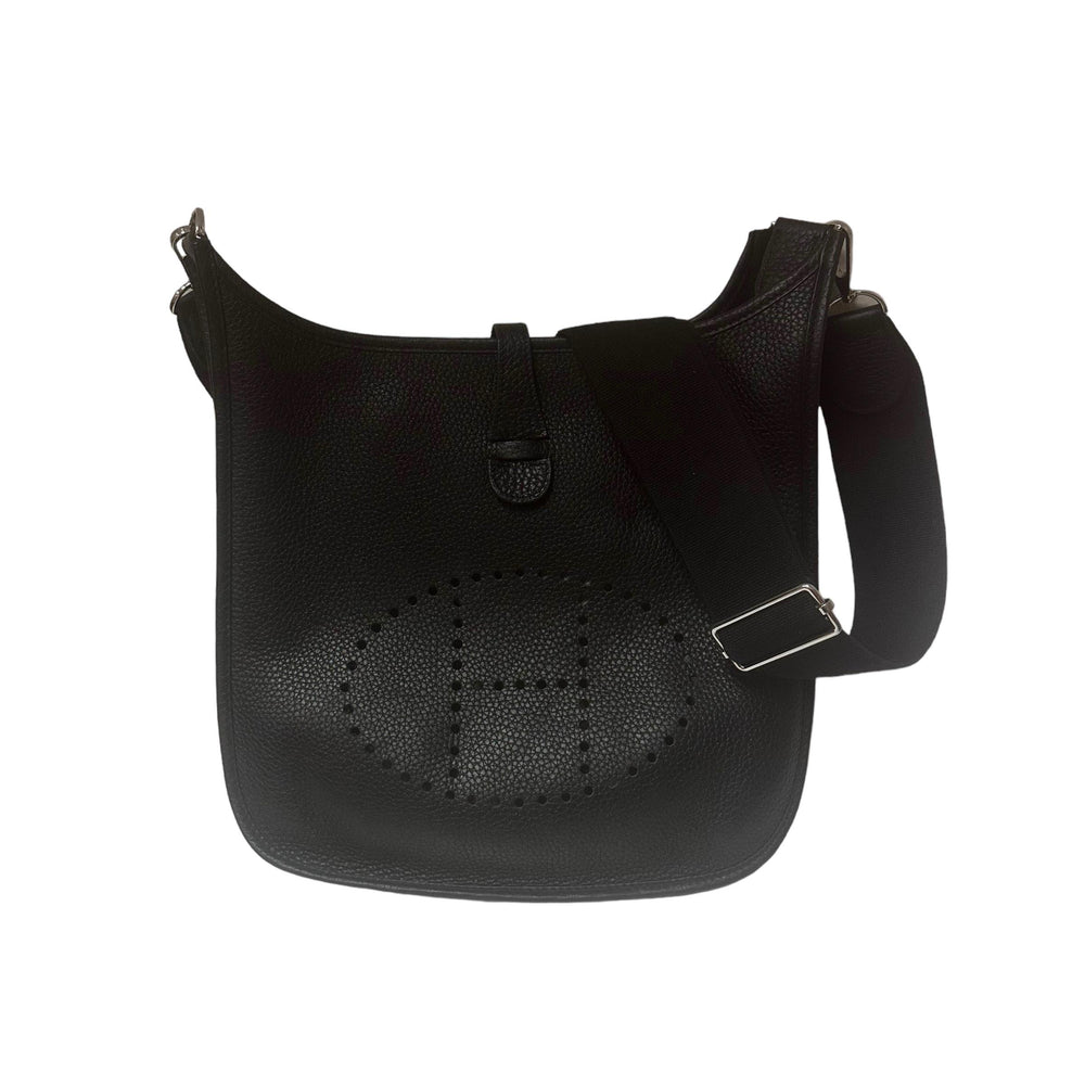Hermes Evelyne III 29 Noir Leather Crossbody Bag