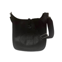 Hermes Evelyne III 29 Noir Leather Crossbody Bag