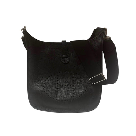 Hermes Evelyne III 29 Noir Leather Crossbody Bag