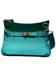 Hermes Jypsière 37 Blue Clemence Leather Crossbody Bag (2016)