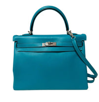 Hermès Kelly 35 Bleu du Nord Swift Leather Top Handle Bag (2011)