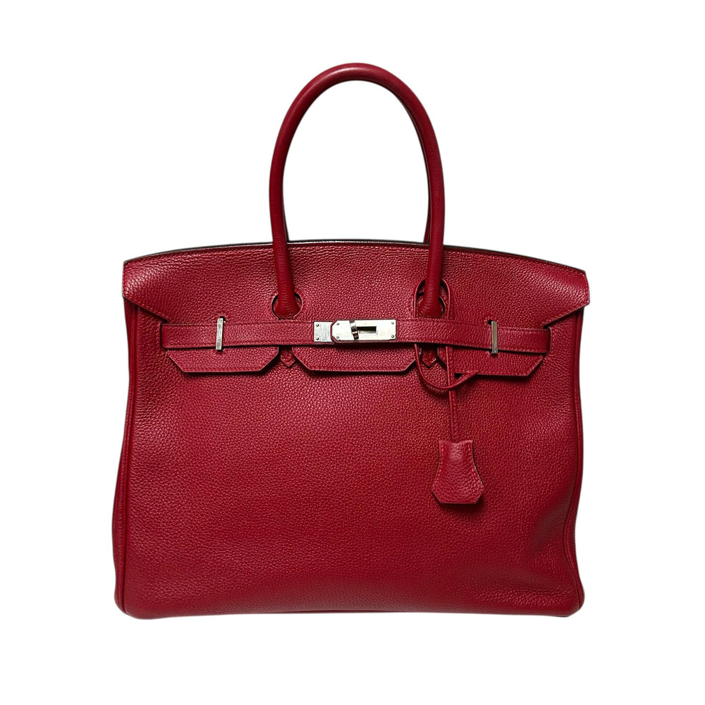 Hermès Burgundy Birkin 35 Top Handle Bag with Palladium Hardware (2017)
