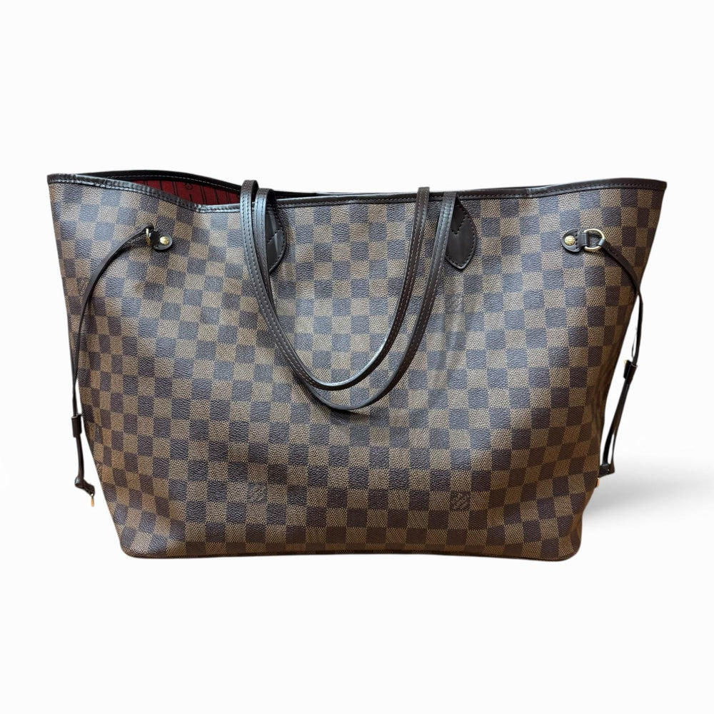 Louis Vuitton Damier Ebene Neverfull GM Tote Bag