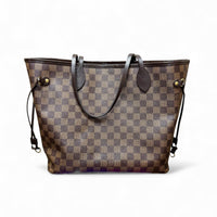 Louis Vuitton Damier Ebene Neverfull MM Tote with Pouch
