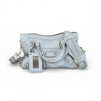 Balenciaga Gray Leather Motocross City Bag