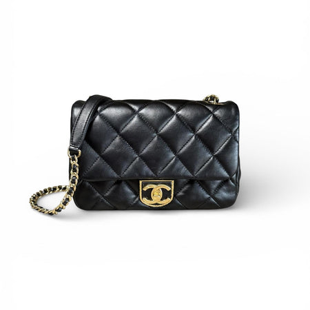 Chanel Black Lambskin Mini Flap Bag