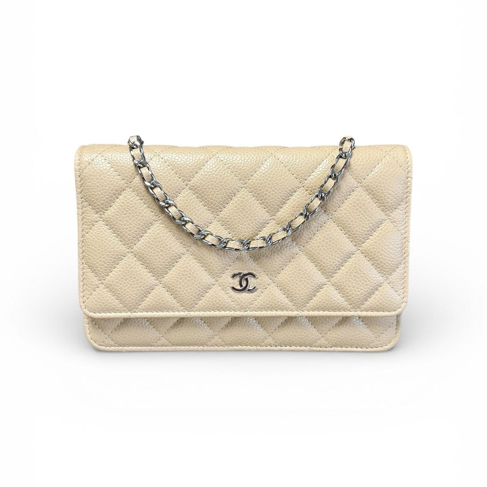 Chanel Beige Caviar Wallet on Chain