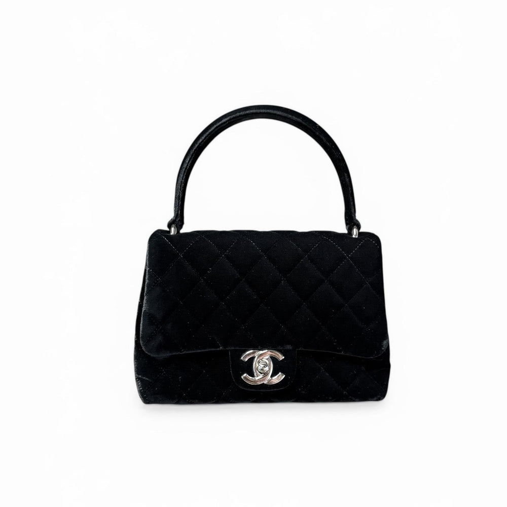 Chanel Black Velvet Kelly Bag