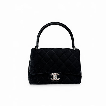 Chanel Black Velvet Kelly Bag