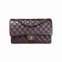 Chanel Plum Caviar Medium Classic Double Flap Bag