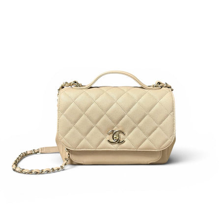 Chanel Medium Business Affinity Flap Bag in Beige Caviar