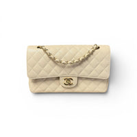 Chanel Medium Classic Double Flap Bag in Beige Caviar
