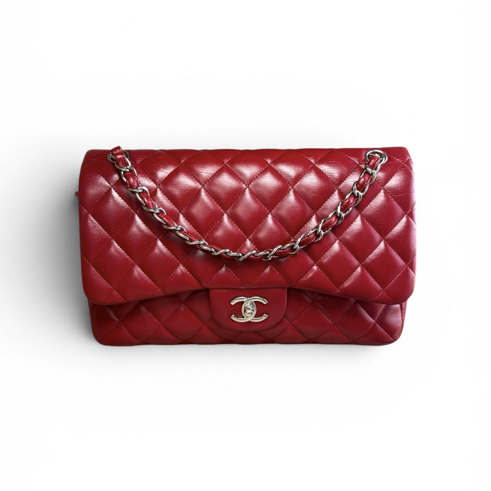 Chanel Red Jumbo Classic Double Flap Bag