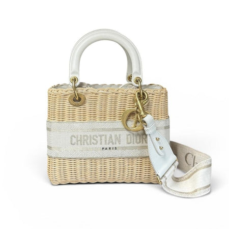 Christian Dior Wicker Medium Lady Dior Bag