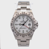 Rolex Explorer II 40mm Men's Watch 2006 Stainless Steel White Dial 16570