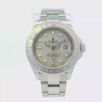 Rolex Yachtmaster 40mm Stainless Steel with Platinum Bezel 16622