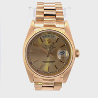 Rolex Day-Date 36mm Men's 18k Gold Watch 1984 18078
