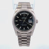 Rolex Day-Date 36mm White Gold Men's Watch 2006 Black Dial 118209