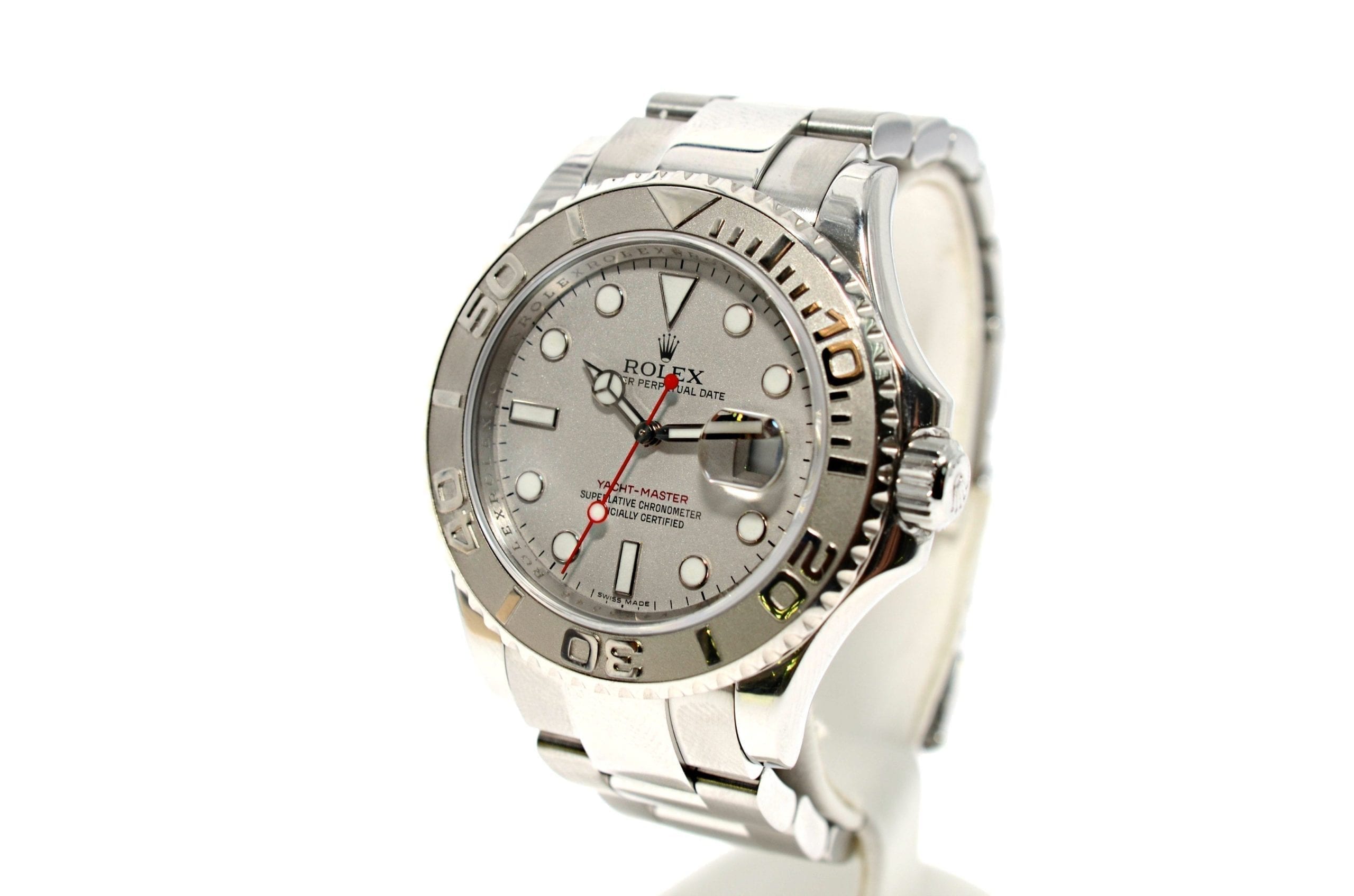 ROLEX OYSTER PERPETUAL 40MM MEN'S YACHT-MASTER 16622 STAINLESS STEEL& PLATINUM WATCH.