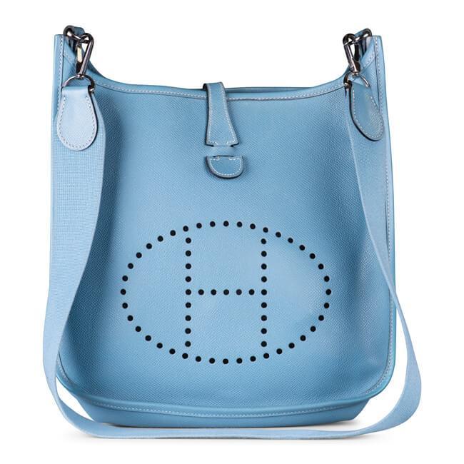 hermes blue handbag