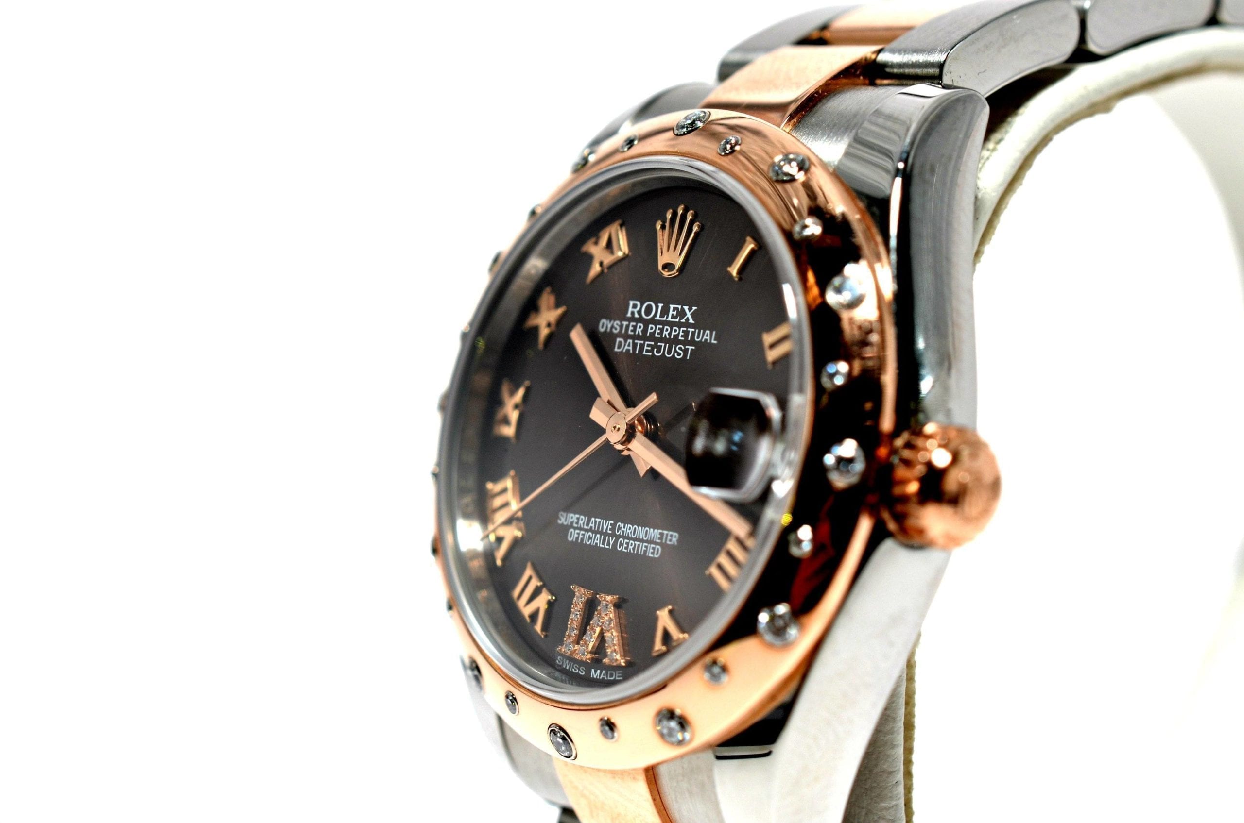 Rolex Oyster Perpetual Datejust 31mm 18k Rose Gold ...