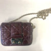 Dior Lock Pouch Cannage Quilt Patent Mini Burgundy 1