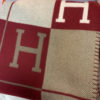Hermes Avalon Blanket Wool Cashmere Ecru Rouge 3