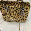 Dior Lady Dior Canvas Leopard Print with Acrylic Handles - includes attached purse charm & shoulder strap 2