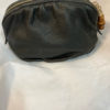 Gucci Black Cosmetic Makeup Bag Deerskin Pouch with Bamboo Zipper Dangle 5
