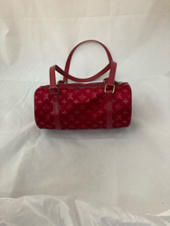 Louis Vuitton Little Papillon Hand Bag Rouge Monogram Satin Model Number M92353 3