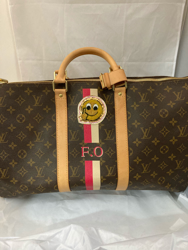 Louis Vuitton Heritage Monogram Keepall 50cm Bandoliere 2012 Customized by Carla Valencia & Others - no strap 3