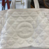 Chanel Ivory CC Terry Cloth Beach Bag Tote 4