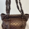 Chanel Distressed Brown Leather Handbag 1