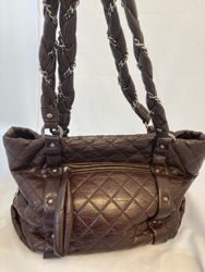 Chanel Brown Distressed Leather Lady Braid Tote 3