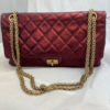 Chanel Reissue 2.55 Double Flap Classic Metallic Aged Burgundy Calfskin with Gold Hardware 1
