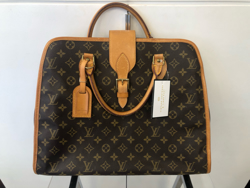 Louis Vuitton Monogram Rivoli Briefcase Handbag Brown Leather Accents Model Number M53380 2