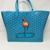 Goyard Anjou Tote PM Blue Flamingo Limited Edition Reversible 2