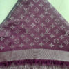 Louis Vuitton Classic Monogram Shine Silk Blend Shawl in purple 5