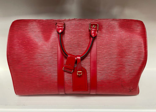 Louis Vuitton Red Epi Keepall 45cm Model Number M42977 3
