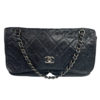 Chanel Navy Caviar Single Flap Bag 4
