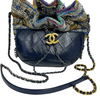 Chanel Gabrielle Drawstring Bag Quilted Calfskin and Tweed Small at 1stDibs   chanel tweed bucket bag, chanel gabrielle purse, chanel gabrielle tweed  bag