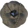 Chanel Black Leather Camellia Flower Bag 1